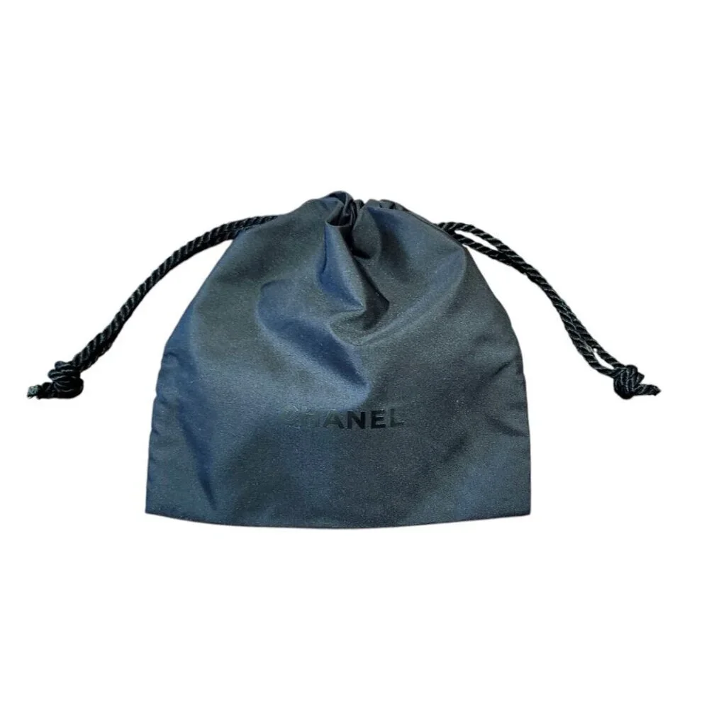 Chanel Black Drawstring Dust Bag Small Size 5.5''x 6''